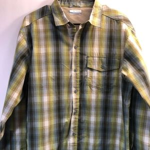 Columbia Mens Vented on shoulder checkered Shirt M